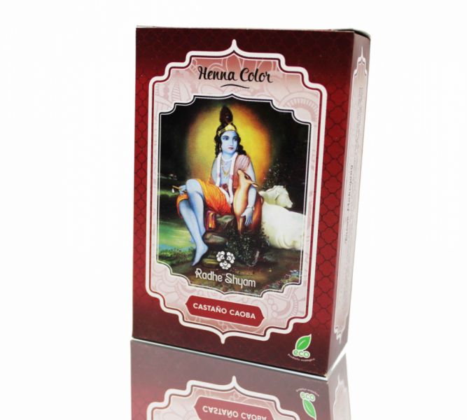 HENNA CASTAÑO CAOBA POLVO RADHE 100 GR - RADHE