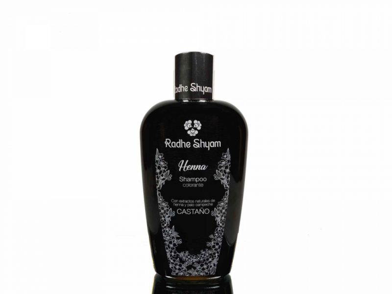 COLORAÇÃO DE SHAMPOO DE HENNA CASTANHA - RADHE