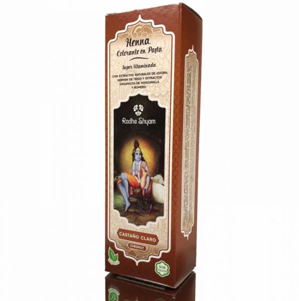 HENNA PASTA CASTAÑO CLARO RADHE 200 ML - RADHE