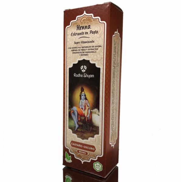 HENNA PASTA CASTAÑO OSCURO RADHE 200 ML - RADHE