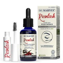 Comprar MARNYS Ricinlash BIO Castor Oil for Eyelashes 50 ml com conta-gotas e pincel aplicador Por 12,00€