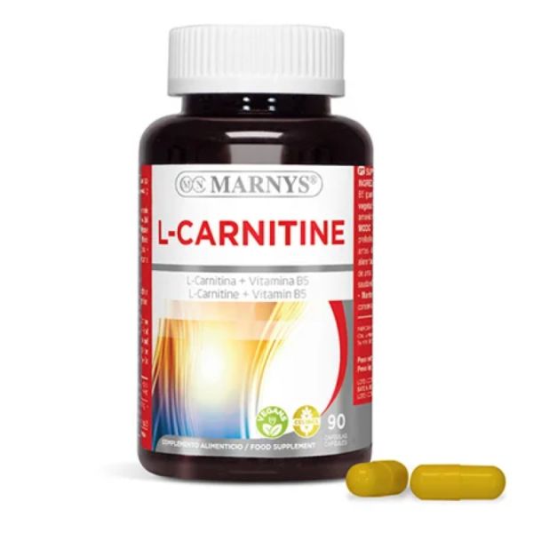 L-Carnitina 90 cápsulas vegetais - MARNYS