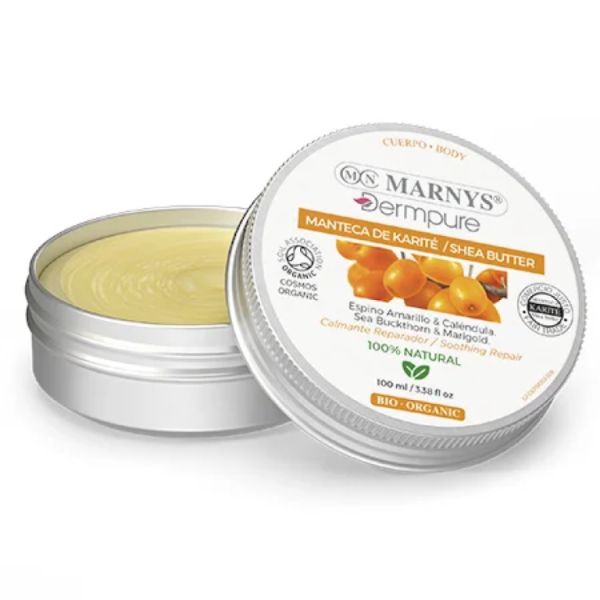 Manteiga de Karité Orgânica, Sea Buckthorn e Calendula Tub 100 g