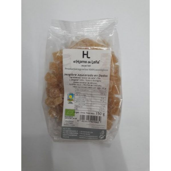 Eco Diced Ginger 150 g - HORNO DE LEÑA