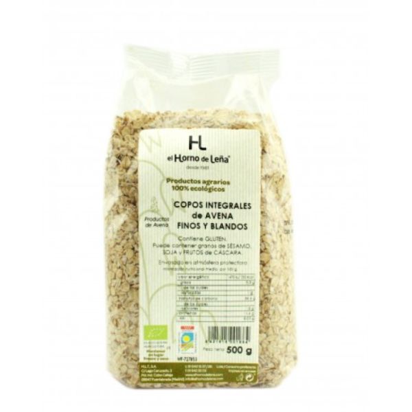 Fine and Soft Whole Wheat Oat Flakes Eco 500 g