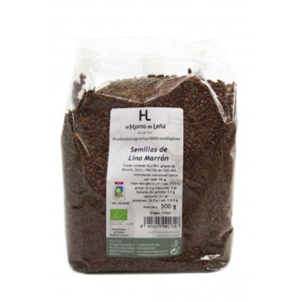 Eco Brown Flax Seed 500 g - HORNO DE LEÑA