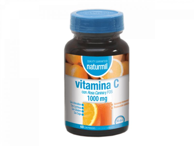 VITAMIN C WITH ROSE 1000 mg 60 Comp - NATURMIL