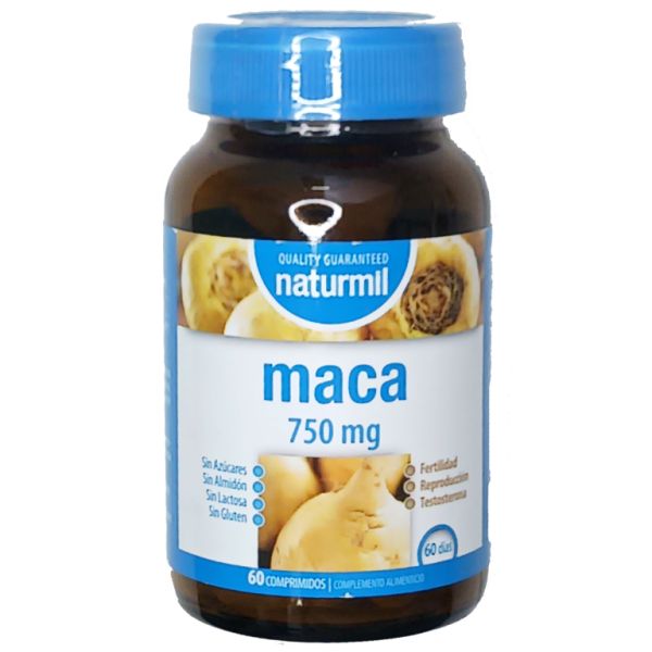 Maca 750 mg 60 Comp. Augmenta la libido - NATURMIL