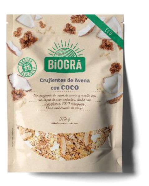 Cruixent de Civada amb Coco 325 g - BIOGRÁ