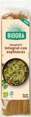 Buy BIOGRÁ Integral Spaghetti with Spinach BIO 250 g By 2,38€