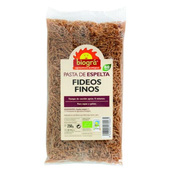 Fideo Fino con Espelta 250 g - BIOGRÁ