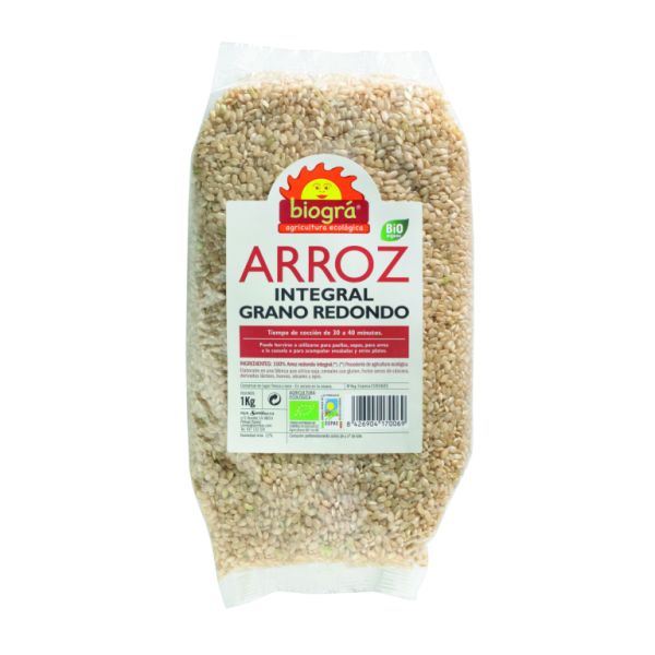 Arròs Integral Rodó BIO 1 Kg - BIOGRÁ