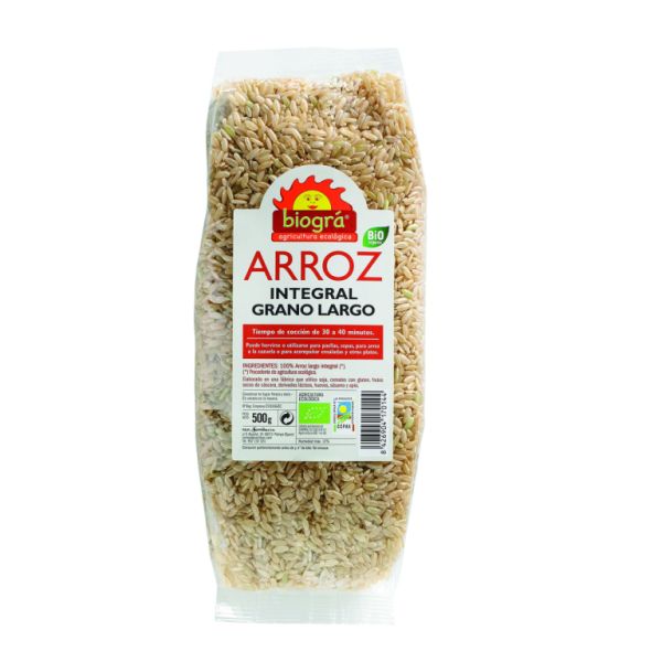 Arroz Integral Largo BIO 500 g - BIOGRÁ