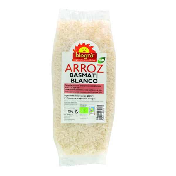 Arròs Basmati Blanc BIO 500 g - BIOGRÁ