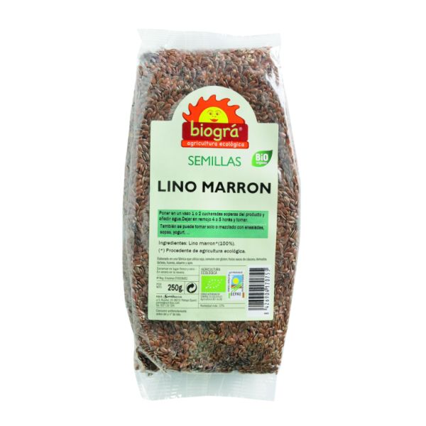 Linho Marrom BIO 250 g - BIOGRA