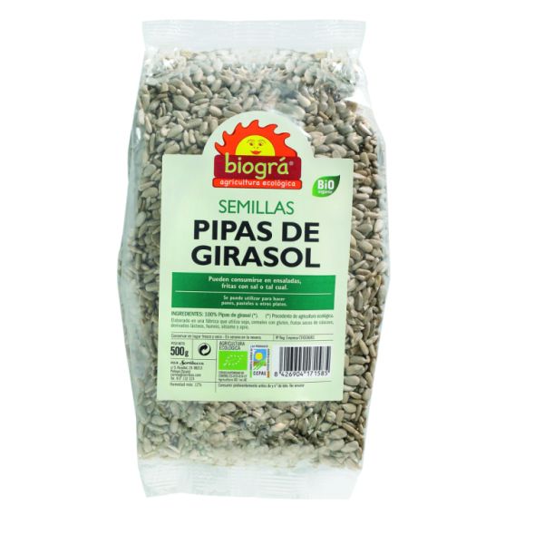 Pipas de Girasol BIO 250 g - BIOGRÁ