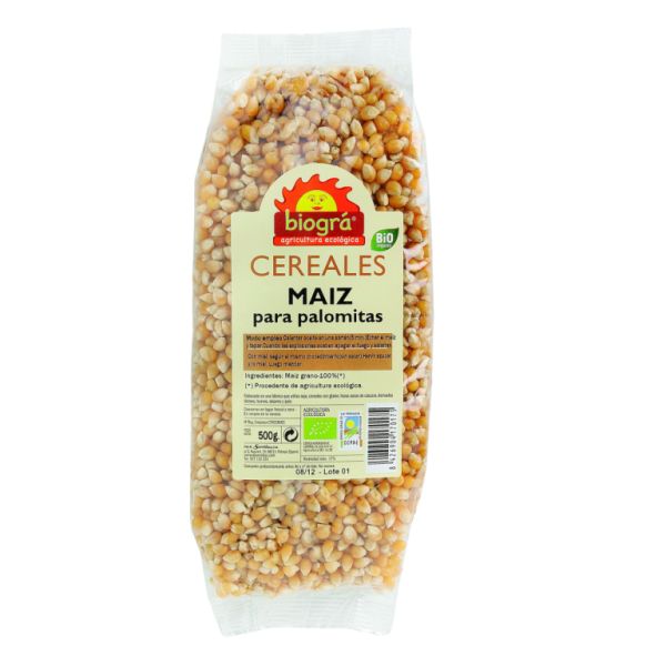 Maíz en grano Palomitas BIO 500 g - BIOGRÁ