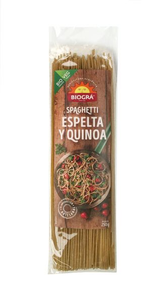 Spaghetti Dinkel och Quinoa 250 g - BIOGRÁ