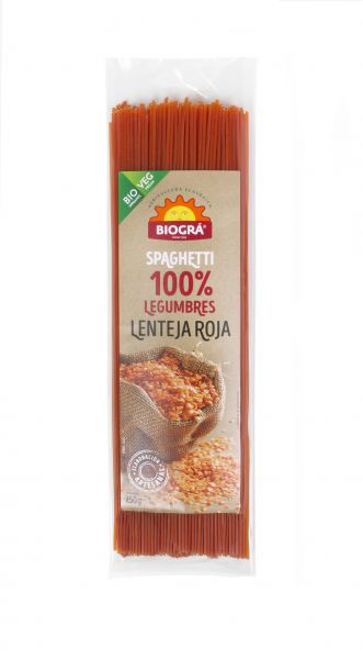 Red Lentil Spaghetti 250 g - BIOGRÁ