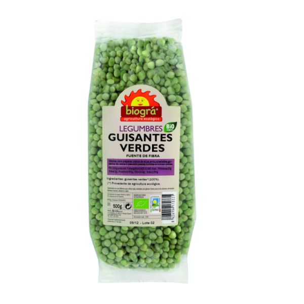 BIO Ervilhas Verdes 500 g - BIOGRA