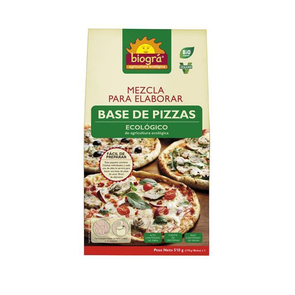 Barreja per a base de Pizzes BIO 510 g - BIOGRÁ