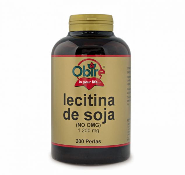 LÉCITHINE DE SOJA 1200 mg 200 Perles - OBIRE