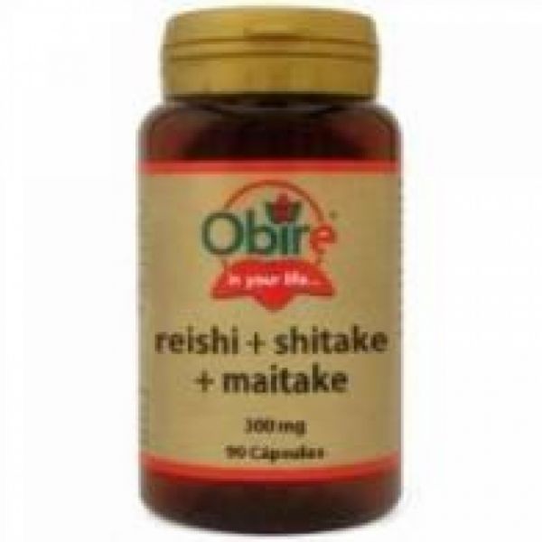 REISHI+SHIITAKE+MAITAKE 300 mg  90 Caps - OBIRE