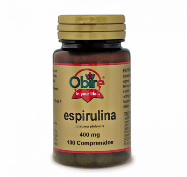 ESPIRULINA 400 mg 100 Rajoles - OBIRE