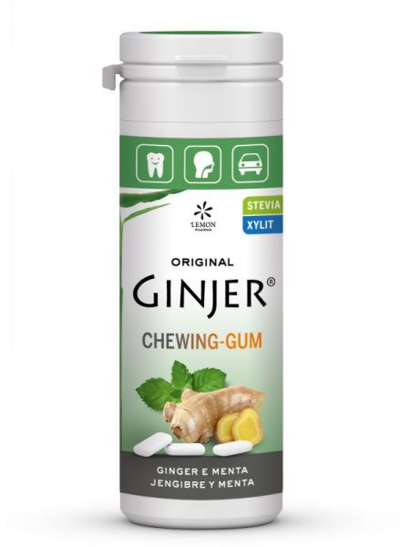 GINGER XICLETS MENTA 30 gr STEVIA - LEMONPHARM