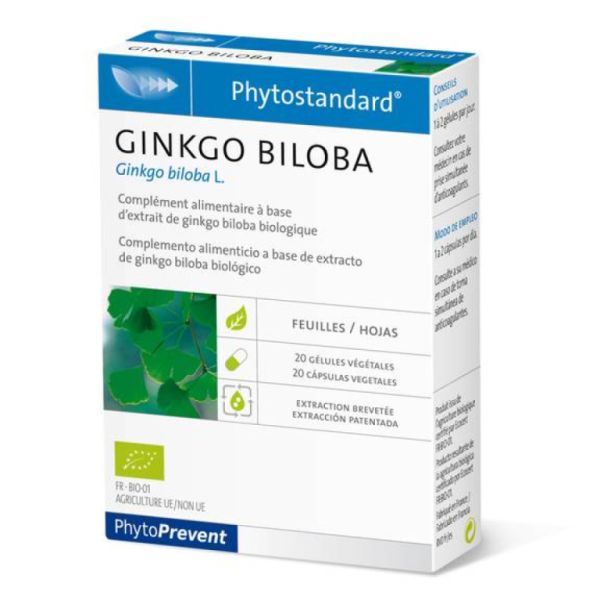 Phytostandaard Ginkgo 20 capsules - PILEJE