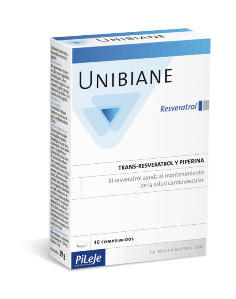 Unibiane Resveratrol 30 Cápsulas - PILEJE