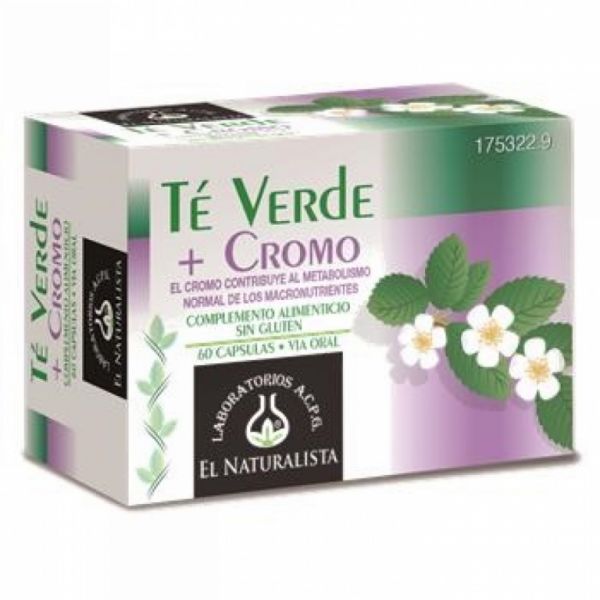 Chá Verde e Cromo 60 Cápsulas - EL NATURALISTA