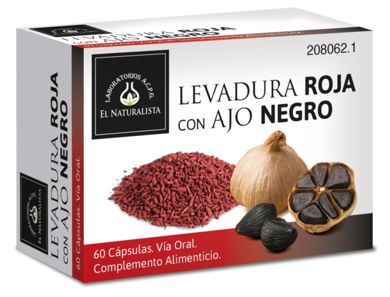 Arroz Fermentado Vermelho e Alho Preto 60 Cápsulas