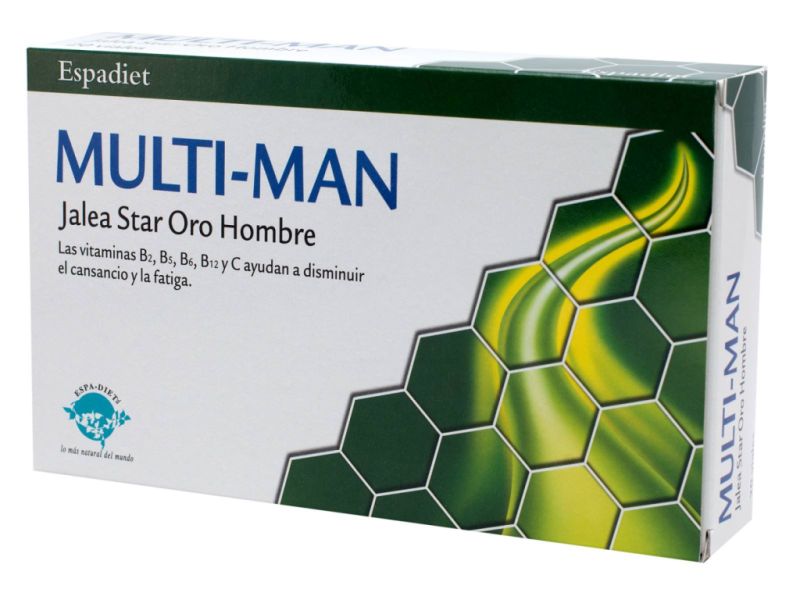 Multi Man Jalea Real Oro Hombre 20 Viales