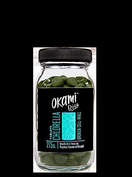 CHLORELLA TAULETES 110G - 500MG 275 u. - OKAMI BIO