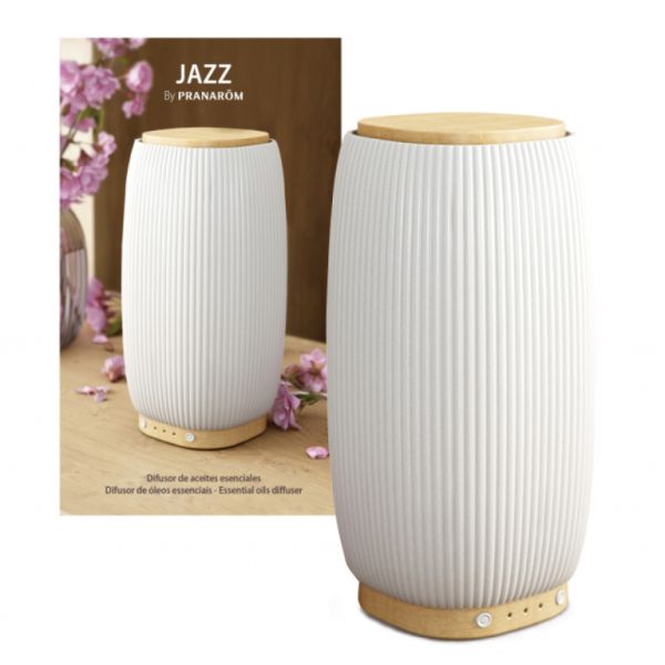 Diffuseur d'huiles essentielles Jazz en céramique et bambou