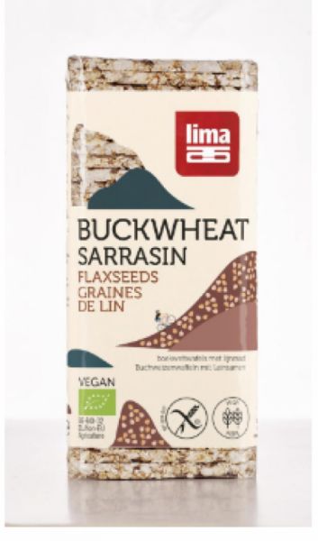 Boekweitkoekjes met BIO vlas 130 gram - LIMA