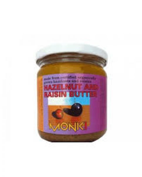 MONKI HAZELNOOT-ROZIJNCRÈME 330 G BIOLOGISCH