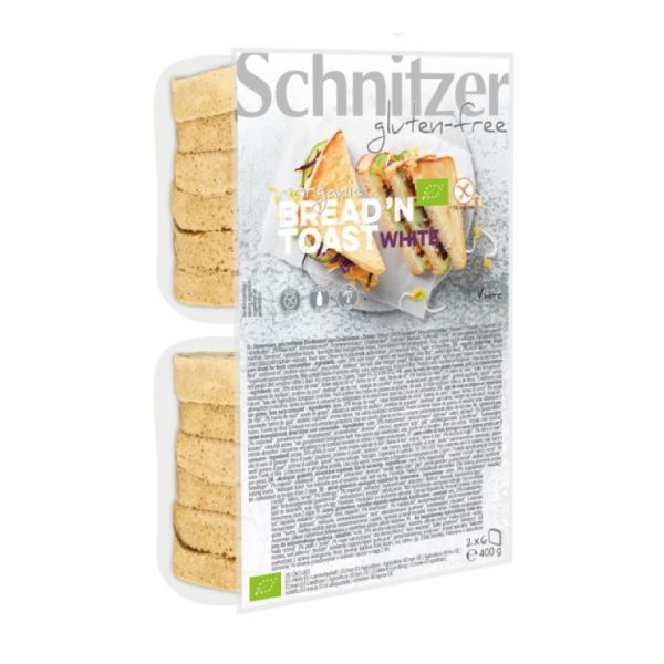 VIT SCHNITZER SKIFAT BRÖD 400 G - SCHNITZER