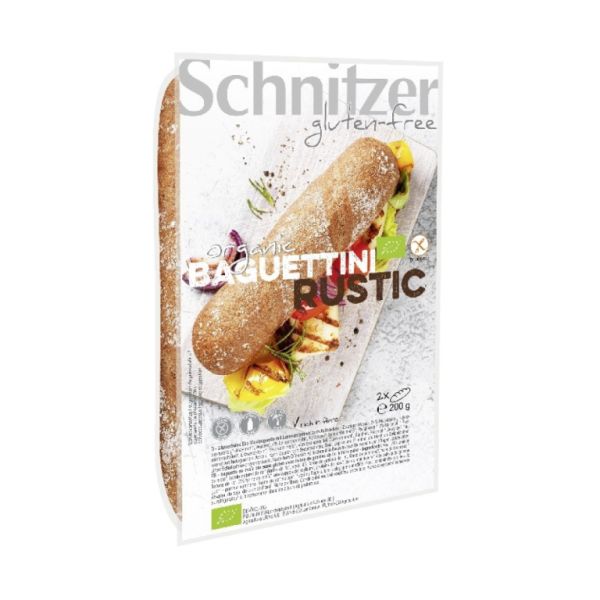 MINI BAGUETTE RÃšSTICA S/G SCHNITZER 200G