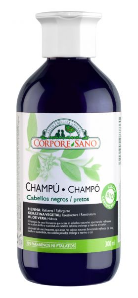 BIO Black Hair Henna Champ 300 ml - CORPORE SANO