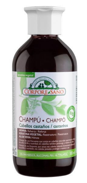 Shampoo per capelli castani all'henné BIO 300 ml