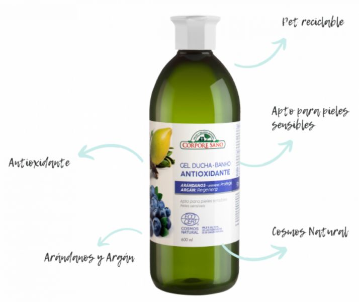 Gel da bagno antiossidante 600 ml - CORPORE SANO