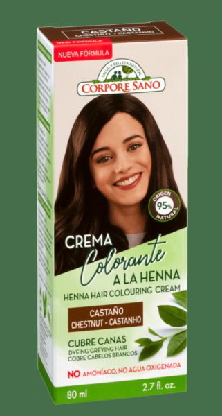 Crema Colorante Cabello Castaño 80 ml