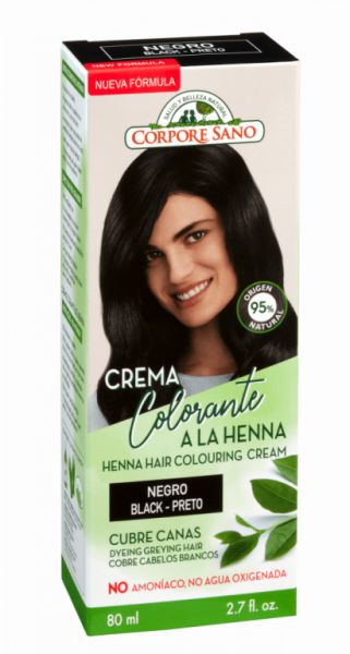 Crema Colorant Cabell Negre 80 ml - CORPORE SANO