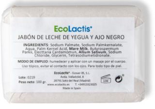 Comprar ECOLACTIS JABON DE LECHE DE YEGUA Y AJO NEGRO 100 GR Por 6,60€