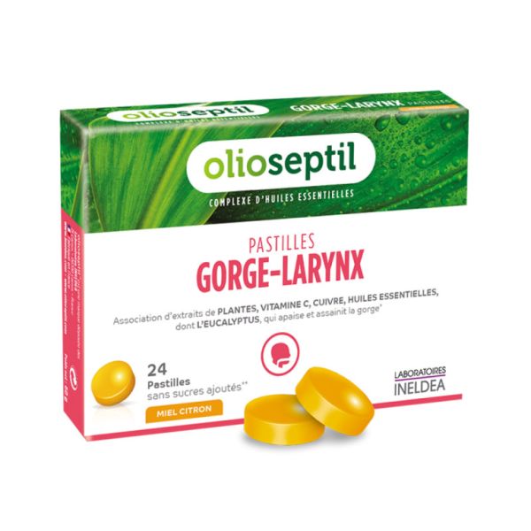 Oliseptil Garganta Laringe Miel Limón 24 pastillas