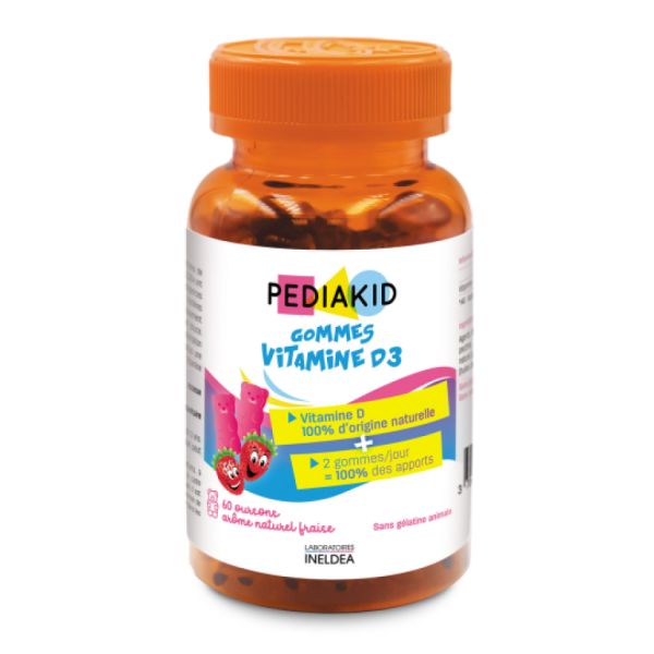 Pediakid 60 Gominolas Ositos Vitamina D3 Sabor Fresa