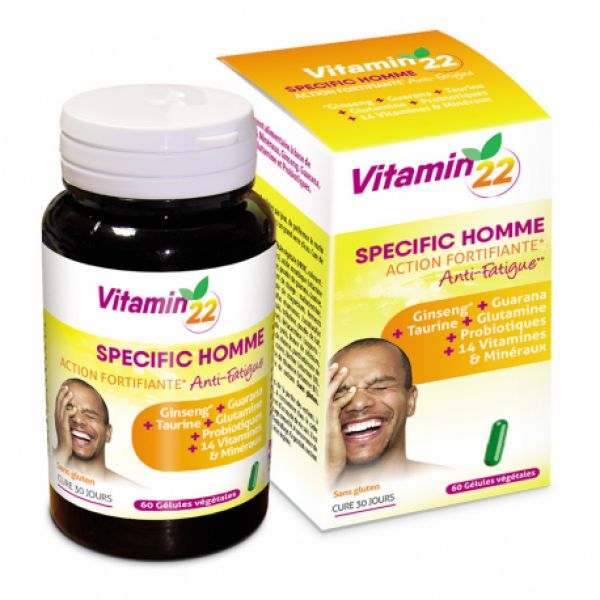 Vitamin 22 Vitaminas & Oligo & Plantas Hombre 60 cápsulas