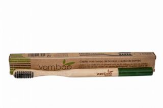 Kopen VAMBOO 100% Bamboeborstel Eco witte houtskool Door 3,95€